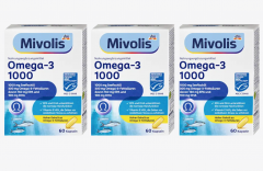 Mivolis Omega-3 1000mg SET 60st x 3packs, Омега-3 1000 мг Рыбий жир в капсулах, Набор 3шт. x 60 шт 