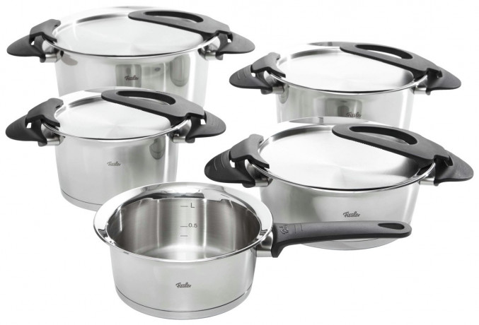Fissler Fissler Topfset 5-tlg. schwarz INTENSA chrom Набор горшков Fissler, 5 штук. черный ИНТЕНСА