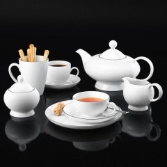 Seltmann Weiden Seltmann Weiden Lido Black Line Teeuntertasse 13 cm Блюдце для чая Seltmann Weiden Lido Black Line 13 см