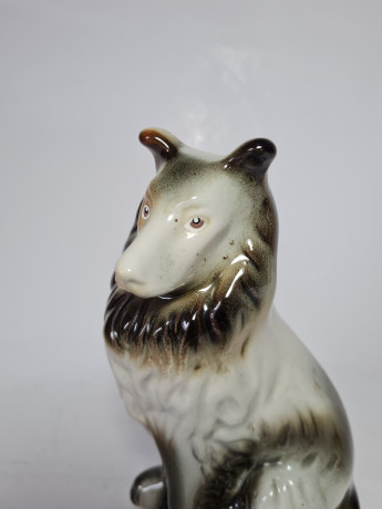 Статуэтка винтажная среднего размера "Колли", фарфор, 18 x 11 см, Бразилия, 1960-70гг.