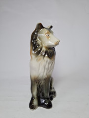 Статуэтка винтажная среднего размера "Колли", фарфор, 18 x 11 см, Бразилия, 1960-70гг.
