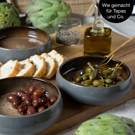 Moritz & Moritz Moritz & Moritz Dessertschale 4-tlg. REACTIV grau Десертная тарелка Moritz & Moritz 4 шт. РЕАКТИВНЫЙ