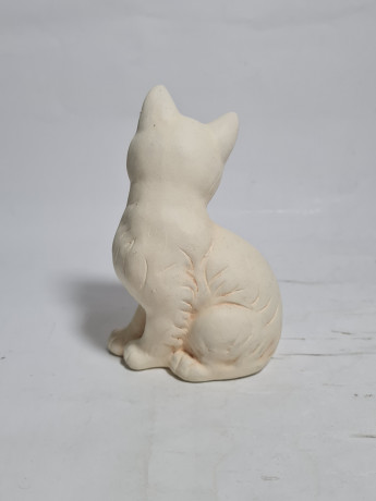 Фигурка винтажная Gilde "Кошка", бисквитный фарфор, ручная работа, 11.5 см, Германия, 1970-80гг.