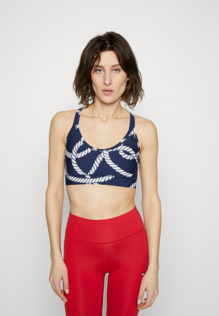 Tommy Hilfiger LOW ROPE STRAPPY BRA Light support sports bra carbon navy LOW ROPE STRAPPY BRA Спортивный бюстгальтер с легкой поддержкой углеродный флот