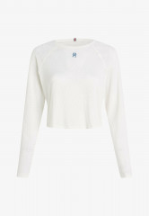 Tommy Hilfiger SEAMLESS MONOGRAM  Long sleeved top weathered white SEAMLESS MONOGRAM Топ с длинными рукавами выветрившийся белый