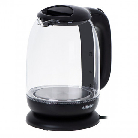 Mesko Mesko Wasserkocher MS 1302b Glas-Wasserkocher, schwarz 1,7 Liter, 2200 W Чайник Mesko MS 1302b стеклянный чайник, черный 1,7 л, 2200 Вт