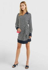 Tommy Hilfiger MONOGRAM PRINT Day dress monogram prep border ПРИНТ МОНОГРАММА Повседневное платье рамка для монограммы