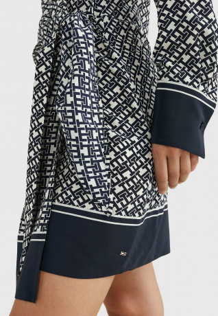 Tommy Hilfiger MONOGRAM PRINT Day dress monogram prep border ПРИНТ МОНОГРАММА Повседневное платье рамка для монограммы