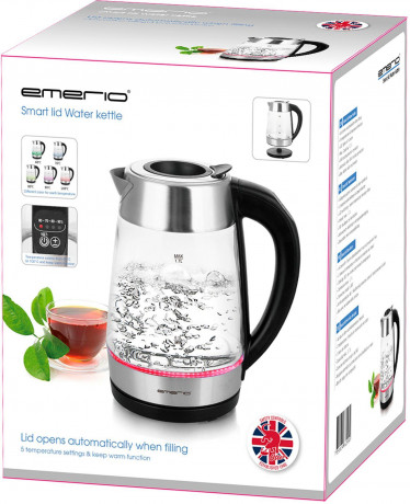 Emerio Emerio Wasserkocher Wasserkocher, Uberhitzungsschutz und Trockenkochschutz Чайник Emerio, защита от перегрева и защита от выкипания.