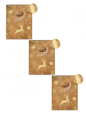 Lindt Lindor Адвент календарь 2025, 24 сладких сюрприза, 290 грамм х 3 штуки