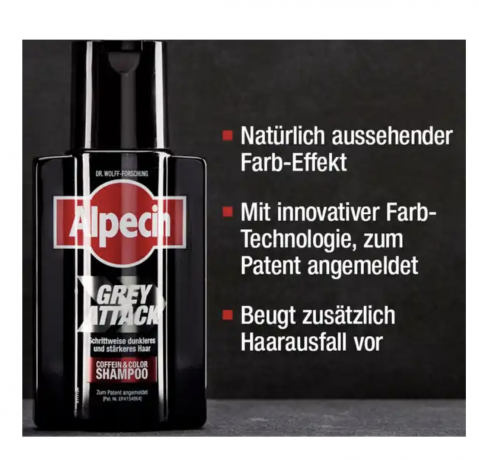 Alpecin Grey Attack Coffein & Color Shampoo Шампунь для уменьшения седины 200мл