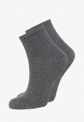 Tommy Hilfiger WOMEN CASUAL SHORT SOCK 2 PACK Socks middle grey melange ЖЕНСКИЕ ПОВСЕДНЕВНЫЕ КОРОТКИЕ НОСКИ (2 УПАКОВКИ) Носки средний серый меланж