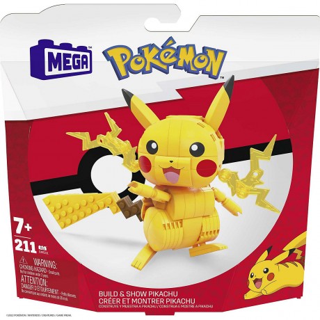 Mattel Mega Construx Pokemon Medium Pikachu Mega Construx Покемон Средний Пикачу