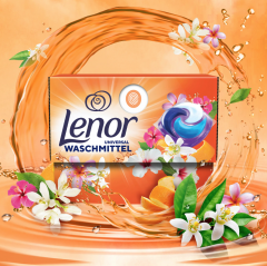 Lenor Orangenblute &amp; Pfirsich Universal Waschmittel pods, Капсулы для стирки с роматом Цветущего дерева апельсина и персика, 15 загрузок