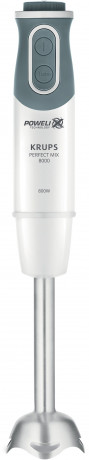 Krups Krups Stabmixer HZ64B1 Perfect Mix 8000, 800 W, 20 Geschwindigkeiten, 4 Powelix Klingen, Edelstahlmixstab, Messbecher  Ручной блендер Krups HZ64B1 Perfect Mix 8000, 800 Вт, 20 скоростей, 4 лезвия Powelix, палочка для смешивания из нержавеющей стали,