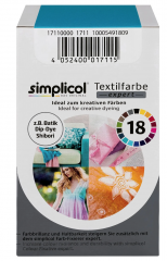 Simplicol Expert Sdsee-Trkis Краска для ткани бирюзовая, интенсивное перекрашивание одежды, для стиральной машины 40C, 150 г