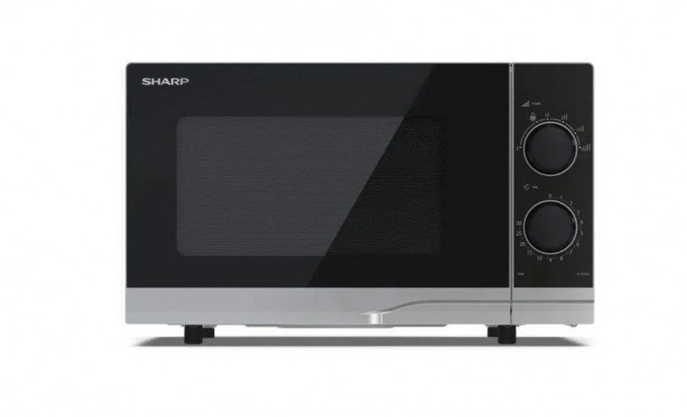 Sharp YC-PS201AE-S Микроволновая печь, серия YC, 700 Вт, 20 л, без гриля, поворотный стол, серебристая
