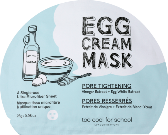 too cool for school EGG Cream Pore Tightening TuchMaske Маска для лица, 1 шт.