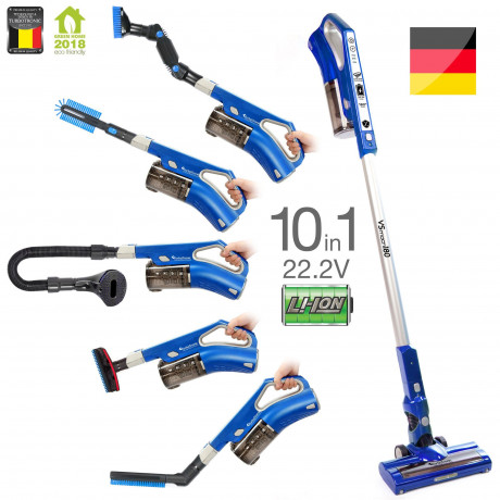 TurboTronic by Z-Line TurboTronic by Z-Line Akku-Hand-und Stielstaubsauger 8 kpa, >35 Min. Laufzeit, ultra-Leichtgewicht Boden Staubsauger, 180 W, beutellos, kabelloser Handsauger mit Wandhalterung Беспроводной ручной и стержневой пылесос TurboTronic by