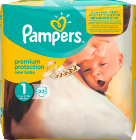 Pampers New Baby Подгузники Размер 1 New Born 2-5 kg, 23 шт