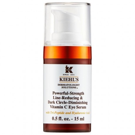 Kiehl’s Powerful-Strength Line-Reducing & Dark Circle Diminishing Vitamin C Eye Serum Сыворотка для кожи вокруг глаз Powerful-Strength, сокращающая морщины и уменьшающая темные круги под глазами с витамином С 15мл