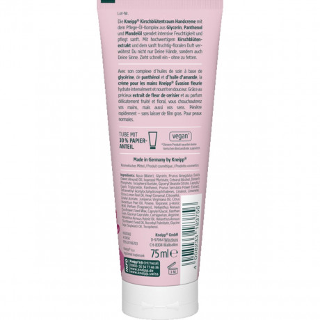 Kneipp Kirschbluetentraum Handcreme, 75 ml, Kneipp крем для рук «Вишневая мечта», 75 мл