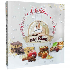 Oat King Adventskalender, Oat King большой спортивный адвент-календарь 2026 с 24 овсяными и протеиновыми батончиками, 2,16 кг