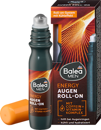 Balea MEN Augen Roll-on Energy, 15 ml, Охлаждающий ролик для области вокруг глаз Energy с кофеином против признаков усталости, 15 мл