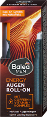 Balea MEN Augen Roll-on Energy, 15 ml, Охлаждающий ролик для области вокруг глаз Energy с кофеином против признаков усталости, 15 мл