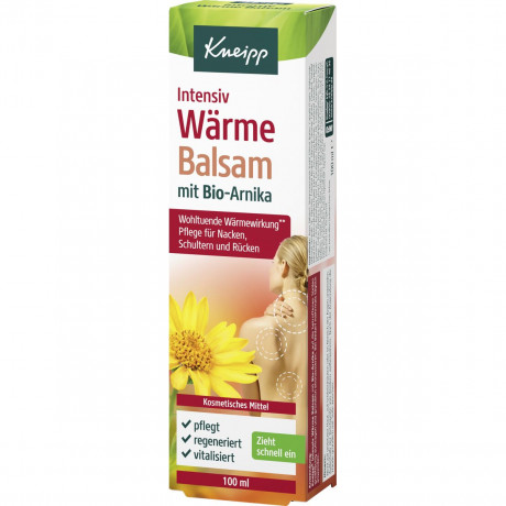 Kneipp Intensiv Waerme Balsam, 100 ml, Kneipp интенсивный согревающий бальзам с органической арникой для шеи, плеч и спины, 100 мл