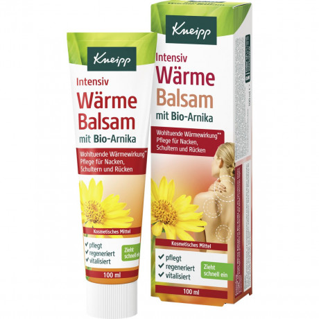Kneipp Intensiv Waerme Balsam, 100 ml, Kneipp интенсивный согревающий бальзам с органической арникой для шеи, плеч и спины, 100 мл