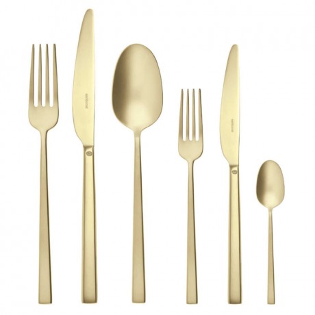 Sambonet Sambonet Rock Antique - Edelstahl / PVD champagnerfarben Besteckset 36-tlg. Sambonet Rock Antique - набор столовых приборов из нержавеющей стали / PVD цвета шампанского, 36 предм.