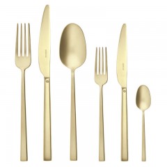 Sambonet Sambonet Rock Antique - Edelstahl / PVD champagnerfarben Besteckset 36-tlg. Sambonet Rock Antique - набор столовых приборов из нержавеющей стали / PVD цвета шампанского, 36 предм.