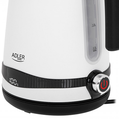 Adler Adler Wasserkocher AD 1295w, 1,7 Liter, 2200 Watt, LCD-Anzeige, 7 Stufen Temperaturregelung  Чайник Adler AD 1295w, 1,7 литра, 2200 Вт, LCD дисплей, 7 уровней регулировки температуры