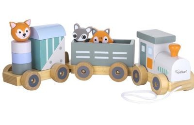 KINDSGUT Holz-Eisenbahn Spielzeugeisenbahnen Деревянные поезда Игрушечные поезда