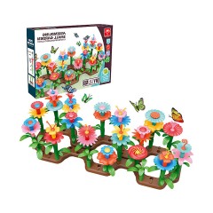 Vicabo Blumengarten Spielzeug Bausteine Konstruktionsspielzeug fur Kinder Цветочные садовые игрушки строительные блоки Строительные игрушки для детей