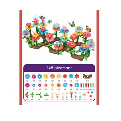 Vicabo Blumengarten Spielzeug Bausteine Konstruktionsspielzeug fur Kinder Цветочные садовые игрушки строительные блоки Строительные игрушки для детей