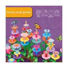 Vicabo Blumengarten Spielzeug Bausteine Konstruktionsspielzeug fur Kinder Цветочные садовые игрушки строительные блоки Строительные игрушки для детей