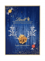 Lindt Adventskalender 2025 blau, Адвент-календарь, 24 сладких сюрприза, 395 грамма, 2 штуки
