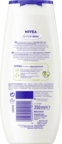 NIVEA Pflegedusche Rose & Almond Oil, 250 ml, Нивеа Крем гель для душа с миндальным маслом, аромат розы, витамины C и E, 250 мл