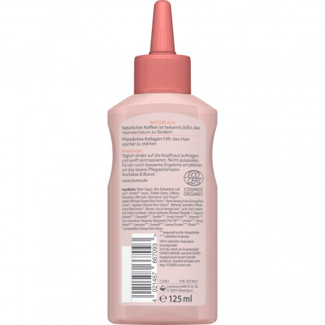 LAVERA KOPFHAUTTONIC REVITALIZE & BOOST Koffein & pflanzliches Kollagen, 125 ml, Лавера Тоник для кожи головы для укрепления волос и ухода против выпадения, био-кофеин и растительный коллаген, 125 мл
