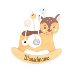 elefantasie Motorikschleife Wippe Reh personalisiert mit Namen Олень на качелях с циклом двигательных навыков