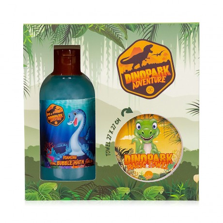 ACCENTRA Badeset DINOPARK ADVENTURE Duschgel mit Magic Towel Банный набор DINOPARK ADVENTURE гель для душа с волшебным полотенцем
