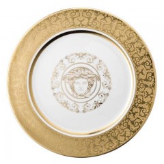 Rosenthal meets Versace Rosenthal Versace Medusa Gala Gold Platzteller 30 cm Rosenthal Versace Medusa Gala Золотая тарелка для зарядки 30 см