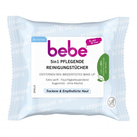 bebe 5in1 Pflegende Reinigungstucher Reisegrosse  Ухаживающие чистящие салфетки 5 в 1, дорожный размер
