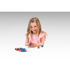 Wissner aktiv lernen Steckwurfel rot\/blau (30 Stuck) Кубики с прорезями красный/синий (30 шт.)