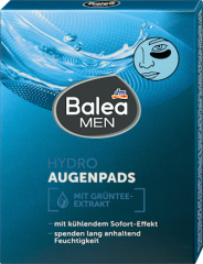 Balea MEN Augenpads Hydro (6 Paar), 12 St, Гидрогелевые патчи Hydro для увлажнения и свежего вида области глаз, 6 пар, 12 шт.