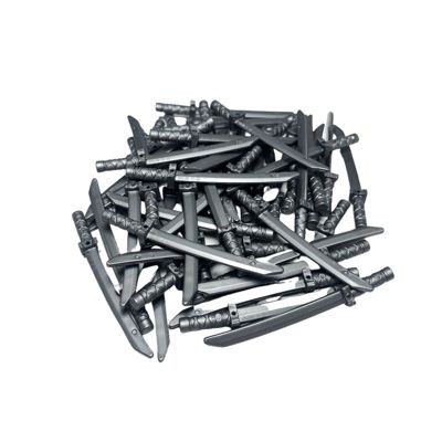 LEGO LEGO Katana Schwert Silber - Flat Silver Weapon 21459 NEU - 10x LEGO Katana Sword Silver — плоское серебряное оружие 21459 NEW — 10x