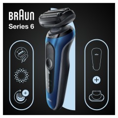Braun Elektrischer Rasierer fur Manner quot;Series 6 60-B1200squot; in Blau  Электробритва мужская &amp;quot;Series 6 60-B1200s&amp;quot; в синем