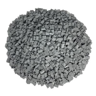 LEGO LEGO 1x2 Riffelsteine Hellgrau - 500 Stuck - Light bluish grey bricks 2877 LEGO 1x2 Ripple Bricks Light Grey — 500 штук — Светло-голубовато-серые кирпичи 2877